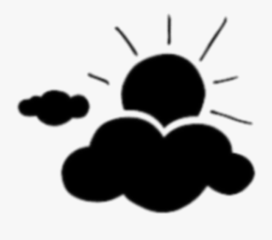 #black #clipart #cloud #sun - Illustration, Transparent Clipart