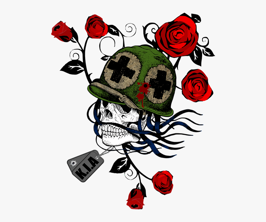 Soldier Medic Skull, Transparent Clipart