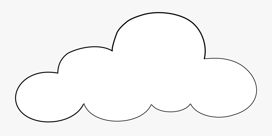 Cloud Hd Outline Transparent Background Clipart Free - Printable Clouds, Transparent Clipart