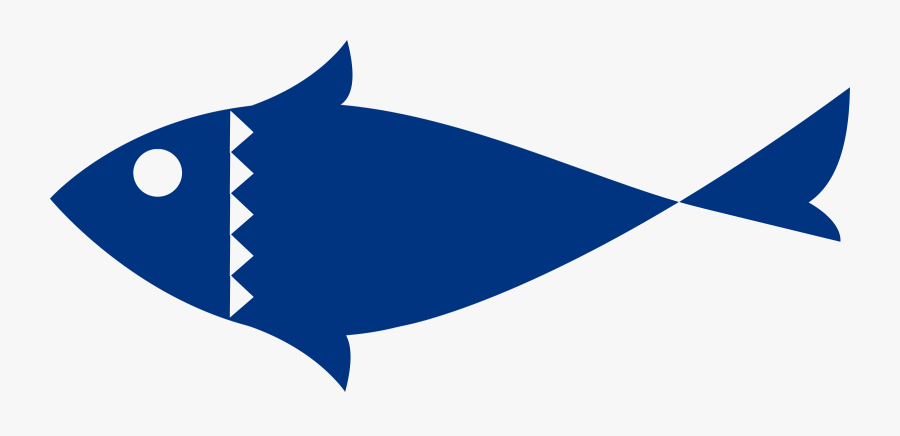 Shark,leaf,fish - Simple Blue Fish Clipart, Transparent Clipart