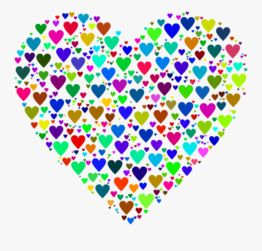 Colorful Heart Fractal Clip Transparent Stock - Fractals Clipart, Transparent Clipart