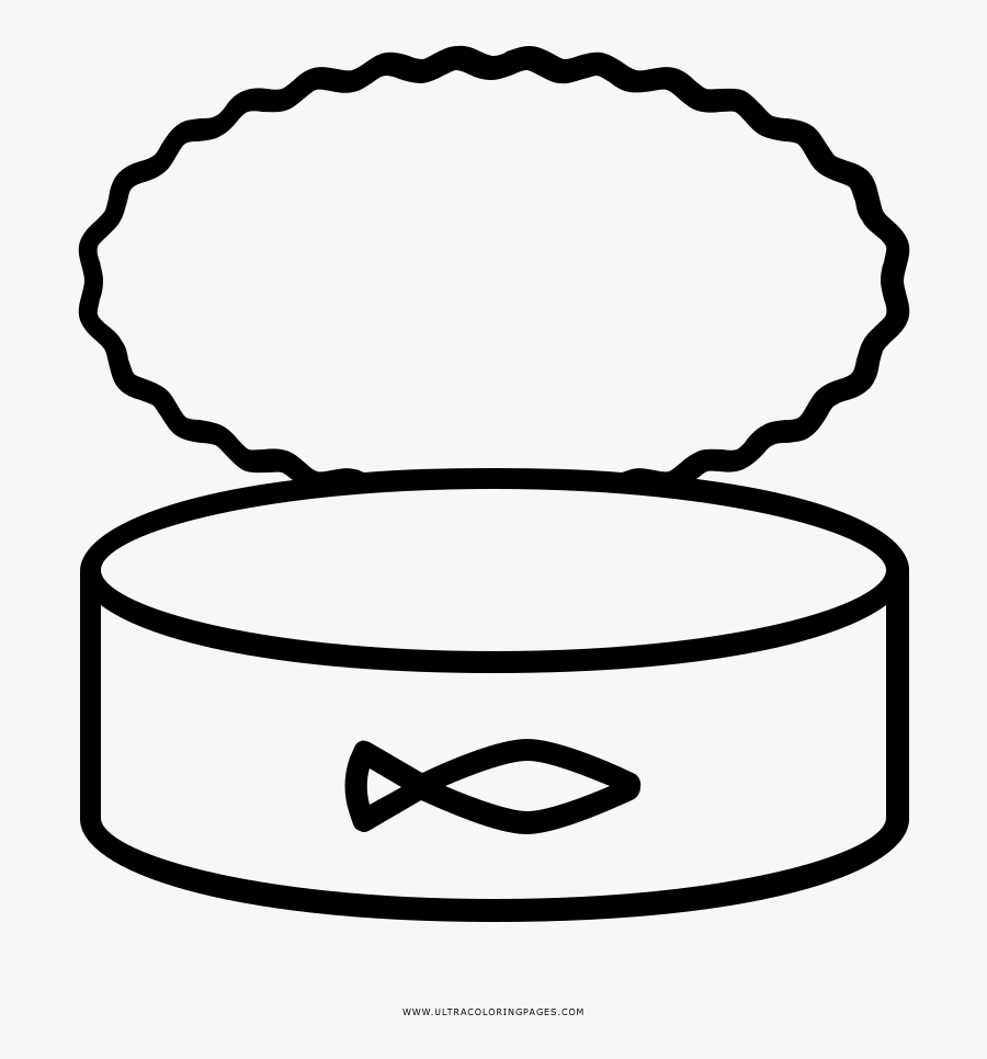 Canned Tuna Coloring Page - Icon Atún Png, Transparent Clipart