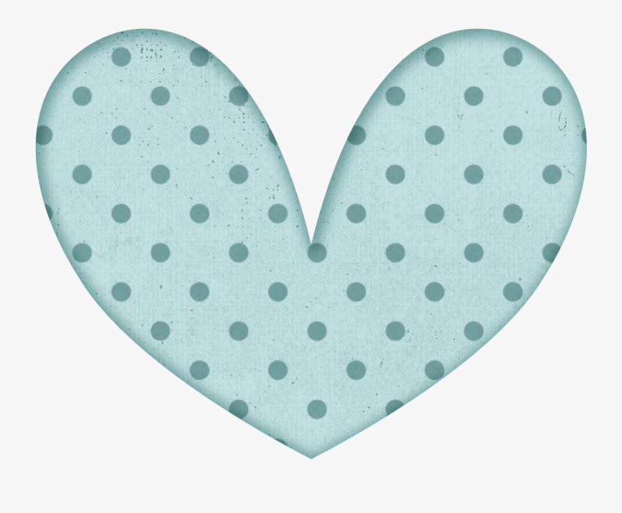Blue Heart - Blue Heart Polka Dots, Transparent Clipart