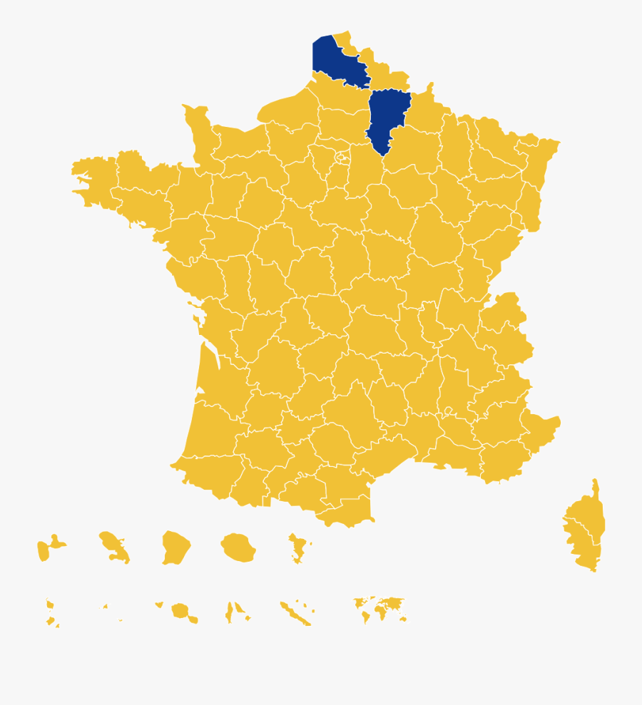 France"s Electoral College Was Abolished In Clipart - French Election Map 2017, Transparent Clipart
