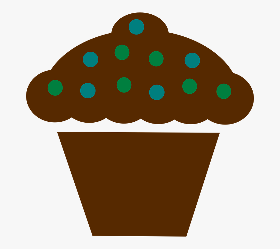 Polka Dot Cupcake Svg Clip Arts - Cupcake Black Icon Png, Transparent Clipart