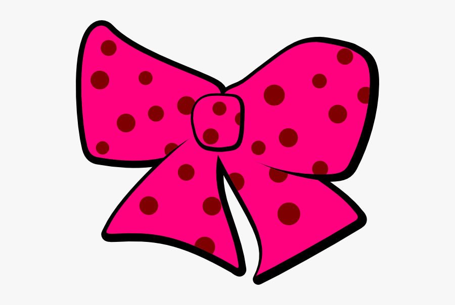 Bow With Polka Dots Svg Clip Arts - Polka Dot Bow Clipart, Transparent Clipart