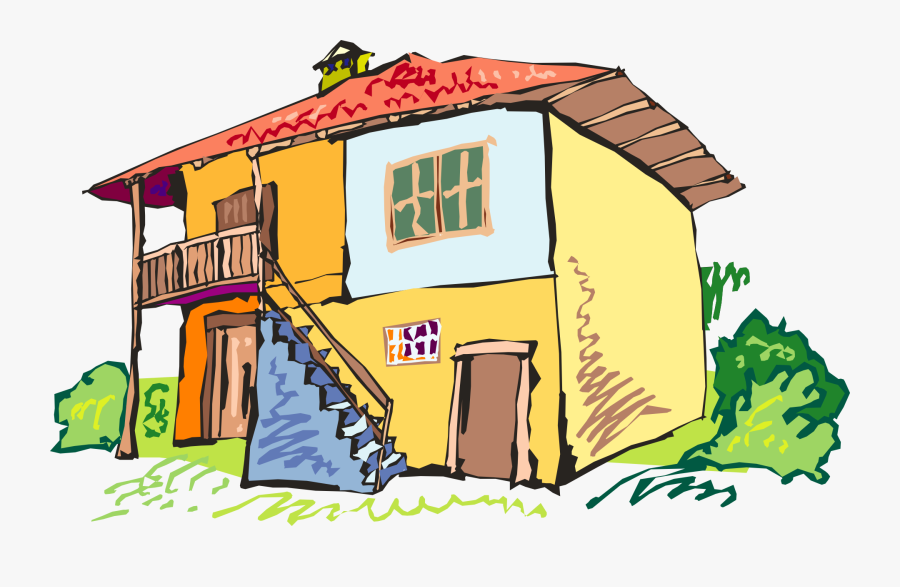 Houses Clipart Staircase - Clip Art Back Of House, Transparent Clipart