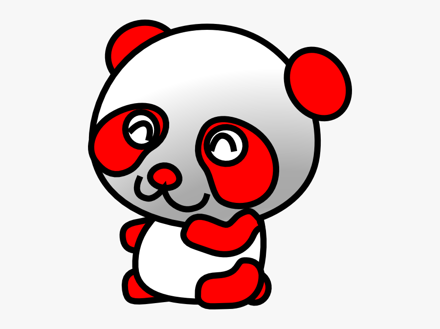 Red And White Panda, Transparent Clipart