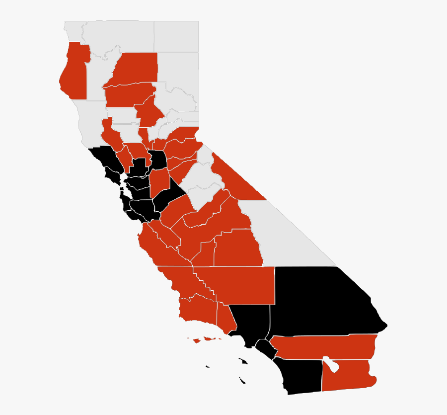H1n1 California Map Clipart , Png Download - 5 States In California, Transparent Clipart