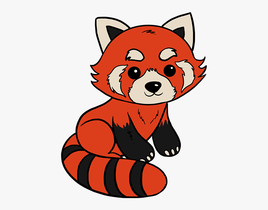 How To Draw Red Panda - Easy Red Panda Drawing, Transparent Clipart