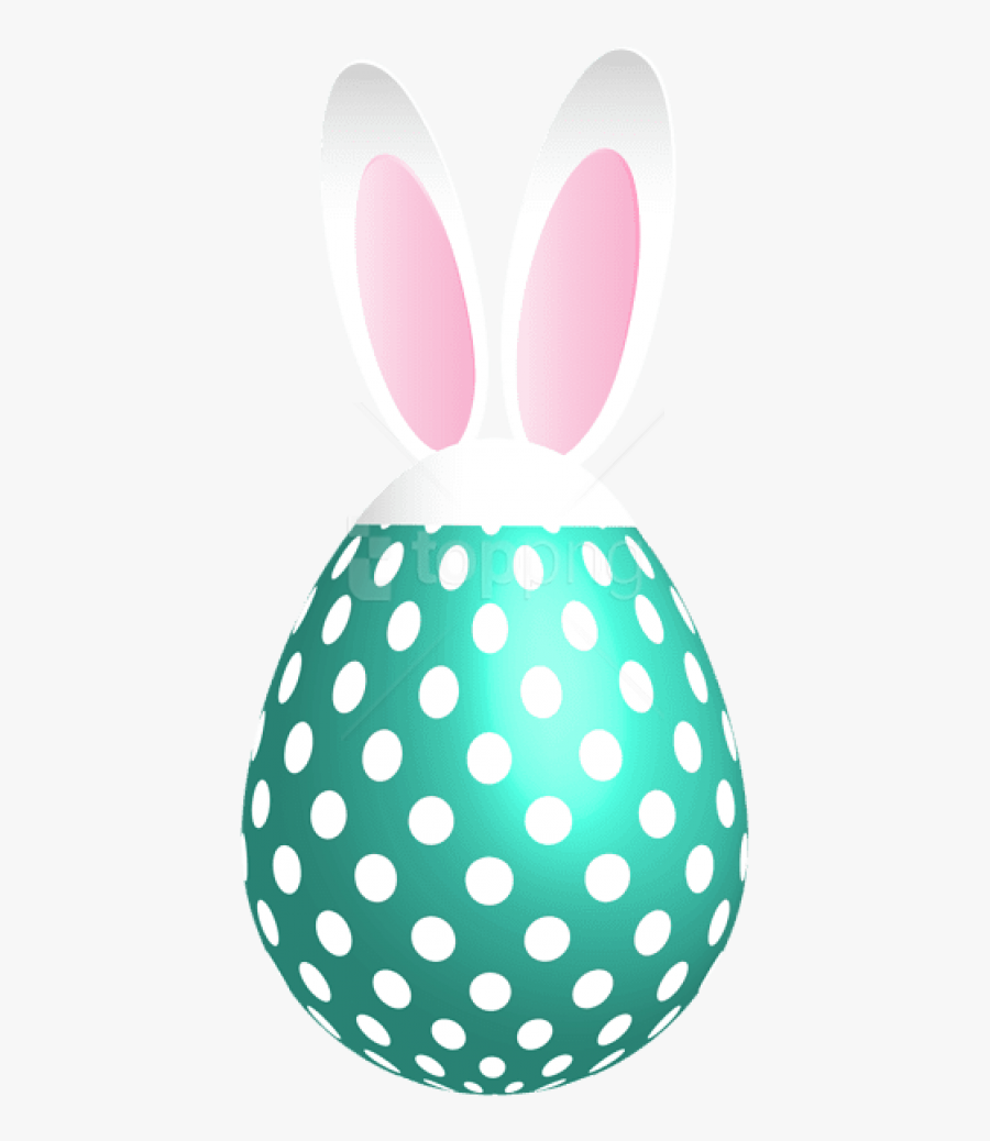 Easter Dotted Bunny Egg Blue Png - Red Easter Bunny Egg, Transparent Clipart