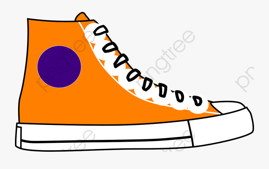 Converse Clipart Yellow - Cartoon Shoe Clipart, Transparent Clipart