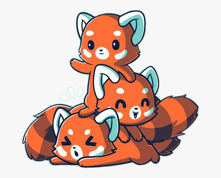 Transparent Friends Hug Clipart - Cartoon Red Panda Cute, Transparent Clipart