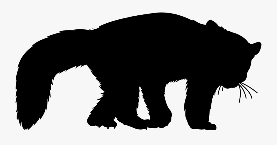 Transparent Bear Clipart Silhouette - Red Panda Silhouette Vector, Transparent Clipart