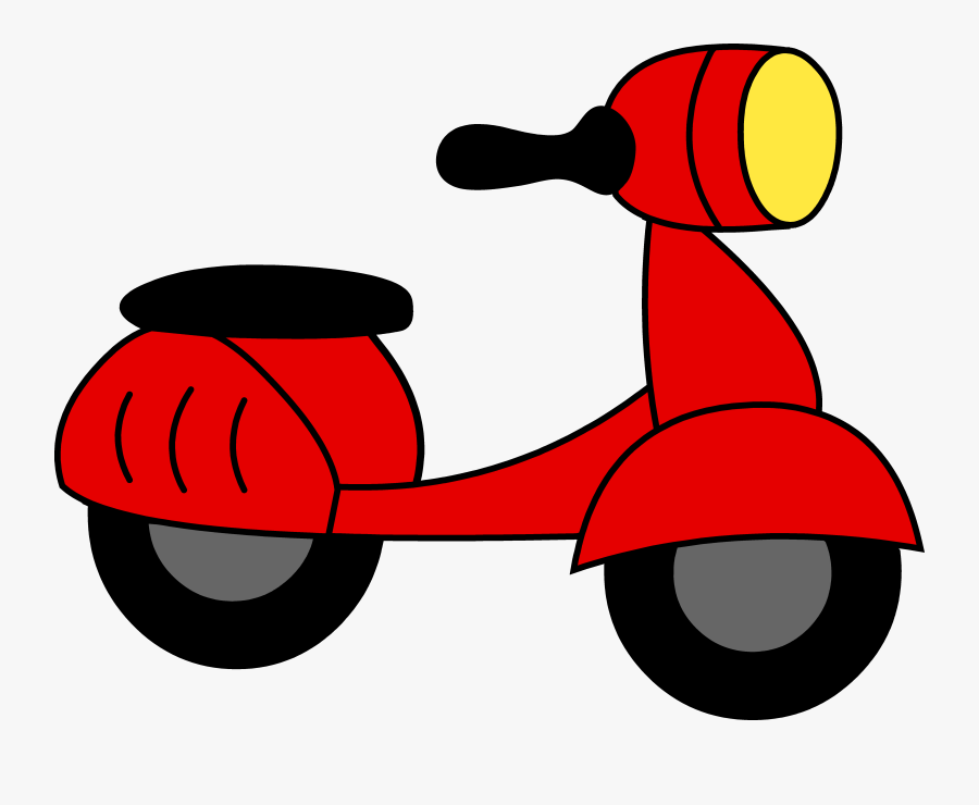 Little Red Motor Scooter - Motor Clipart, Transparent Clipart