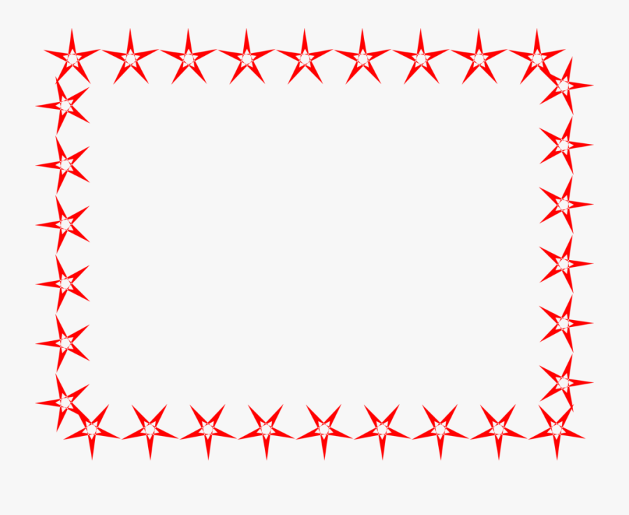 Red Star Border - Transparent Background Gold Stars Border, Transparent Clipart