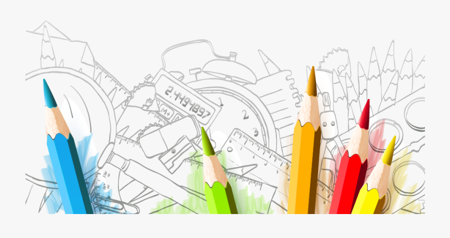308 Pencil School Office District Community Supplies - Pencil Background Vector Png, Transparent Clipart