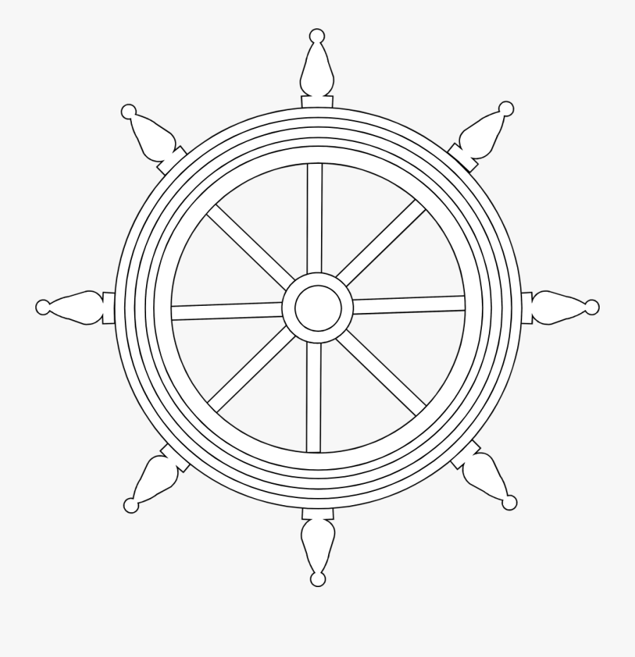 Clip Art Ship Helm Clipart - Boat Steering Wheel White Png, Transparent Clipart