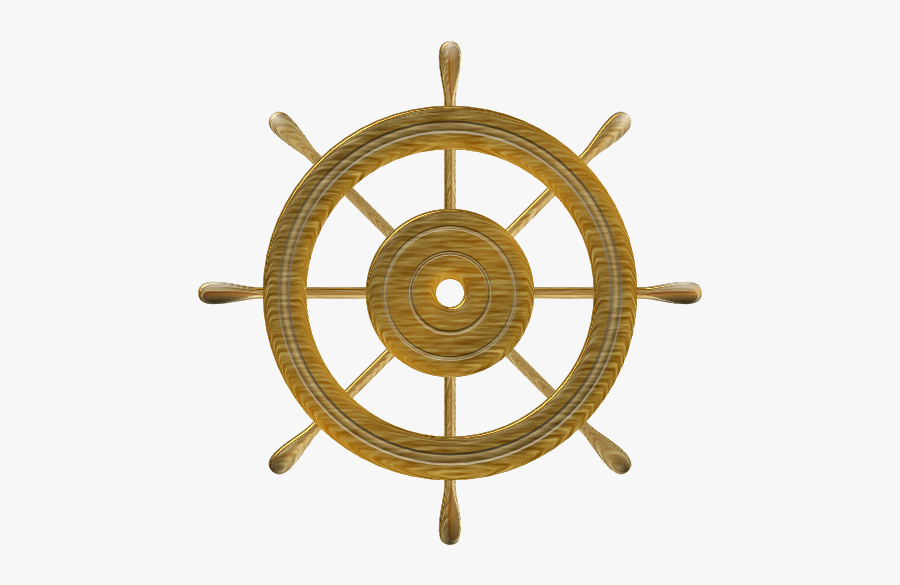 Ship Steering Wheel Compass, Transparent Clipart