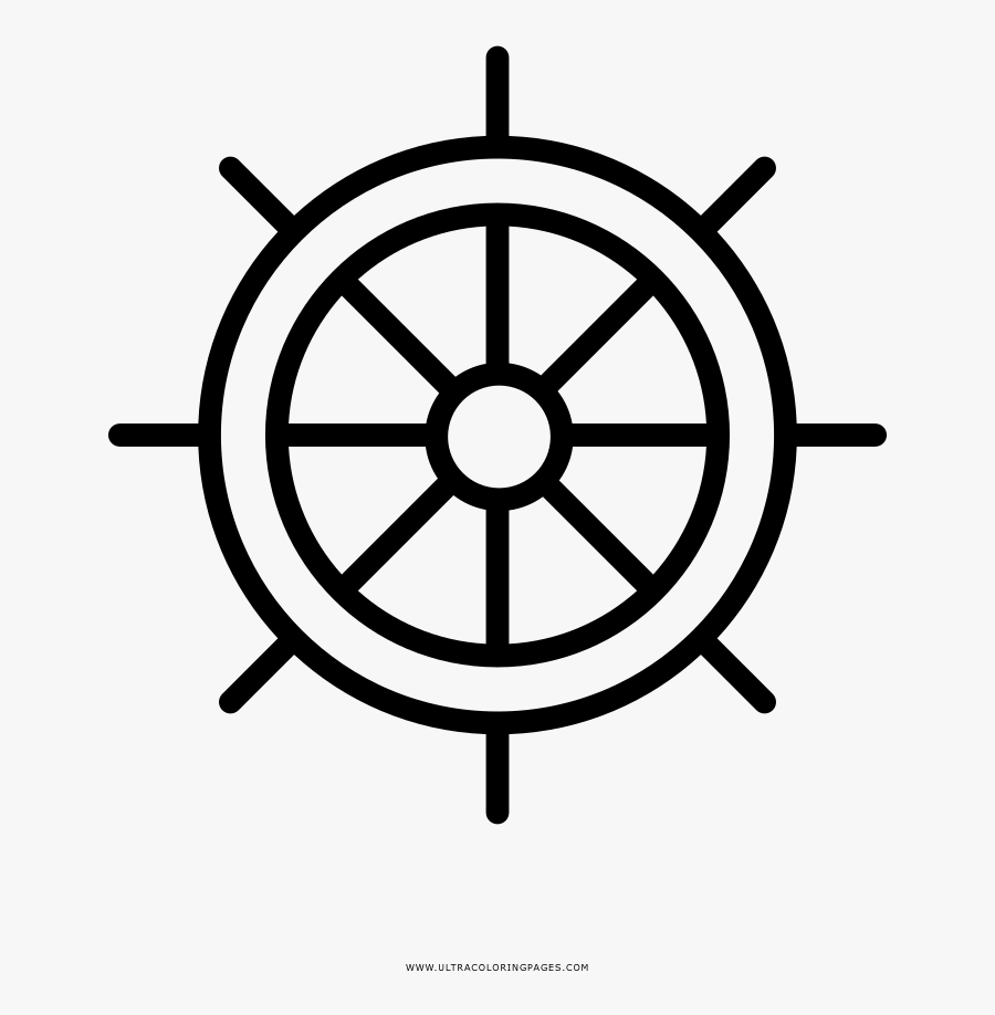 Transparent Ship Wheel Png - Wheel Of Fortune Sign Black And White, Transparent Clipart