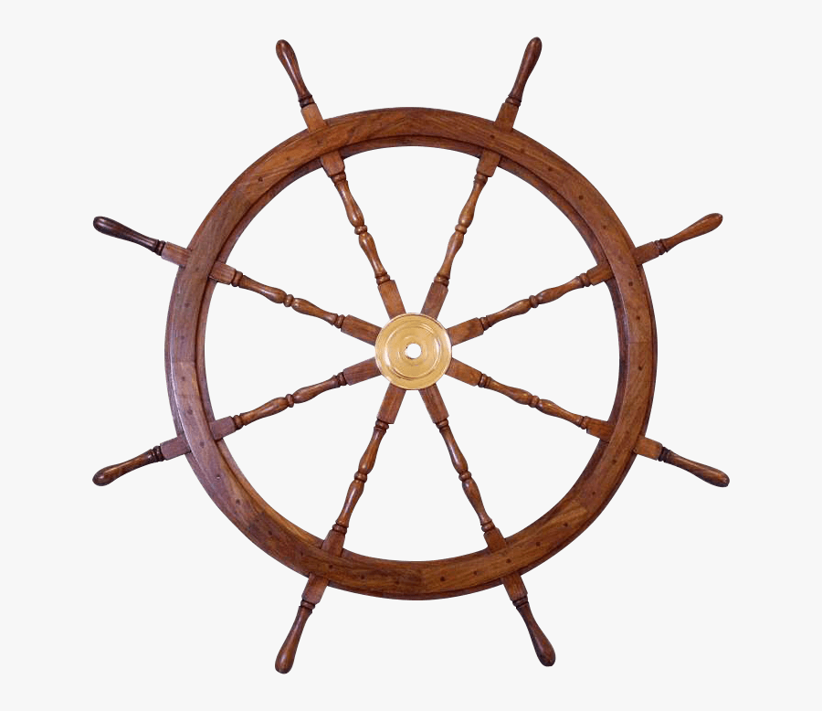 Wooden 48-inch Ship Wheel - Pirate Ship Wheel Png, Transparent Clipart
