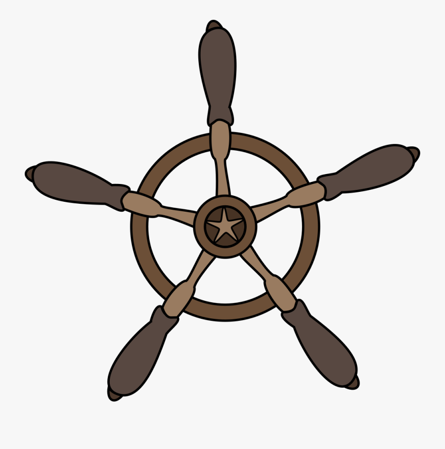 Pirate Ship Steering Wheel Cartoon, Transparent Clipart