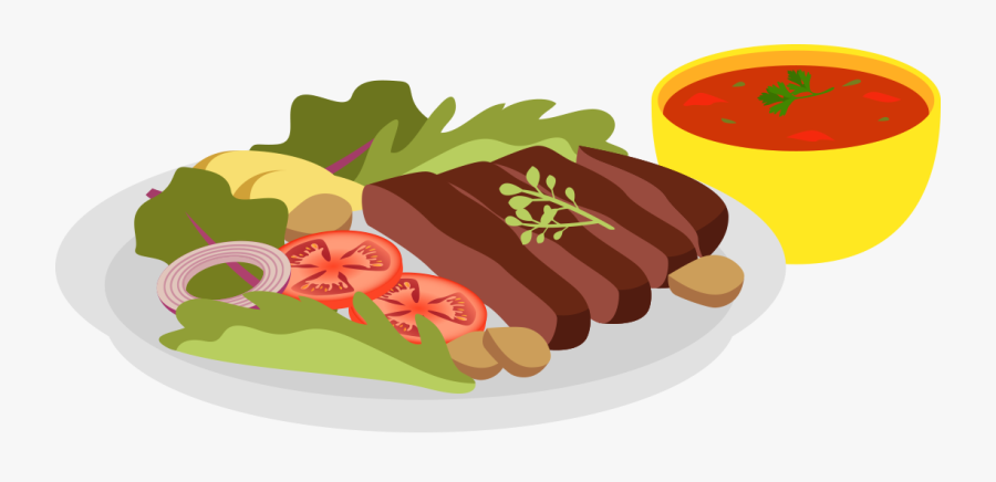 View Soup And Salad - Healthy Food Clip Art Png, Transparent Clipart
