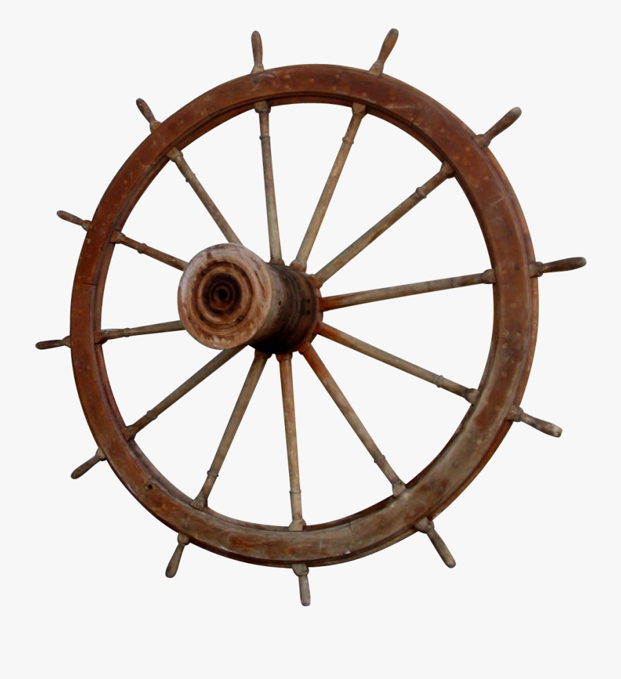 American Large River Ship"s Boat Wheel - Stagecoach Wheel, Transparent Clipart
