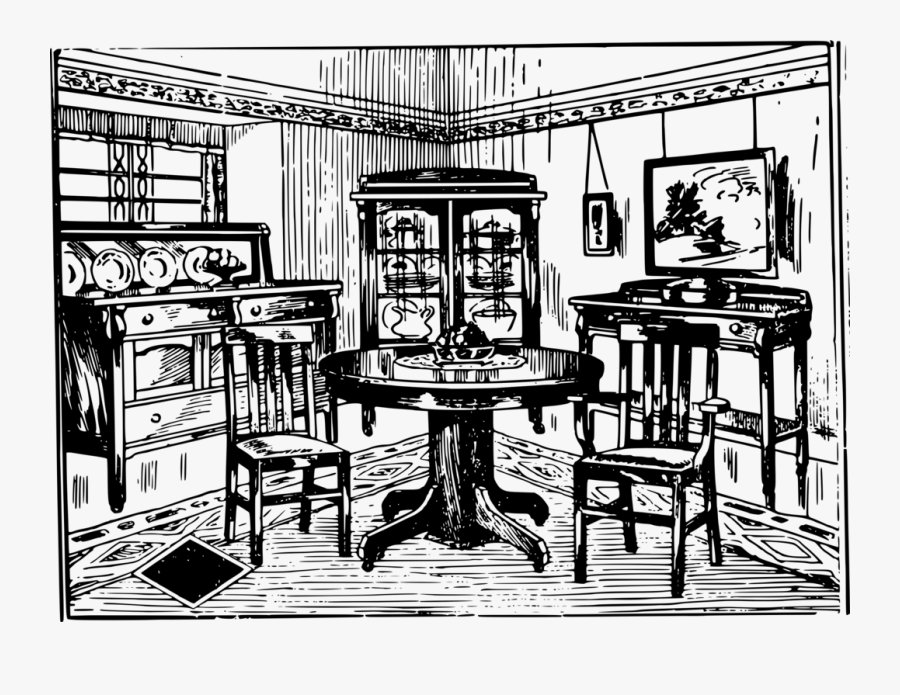 Art,monochrome - Living Room, Transparent Clipart