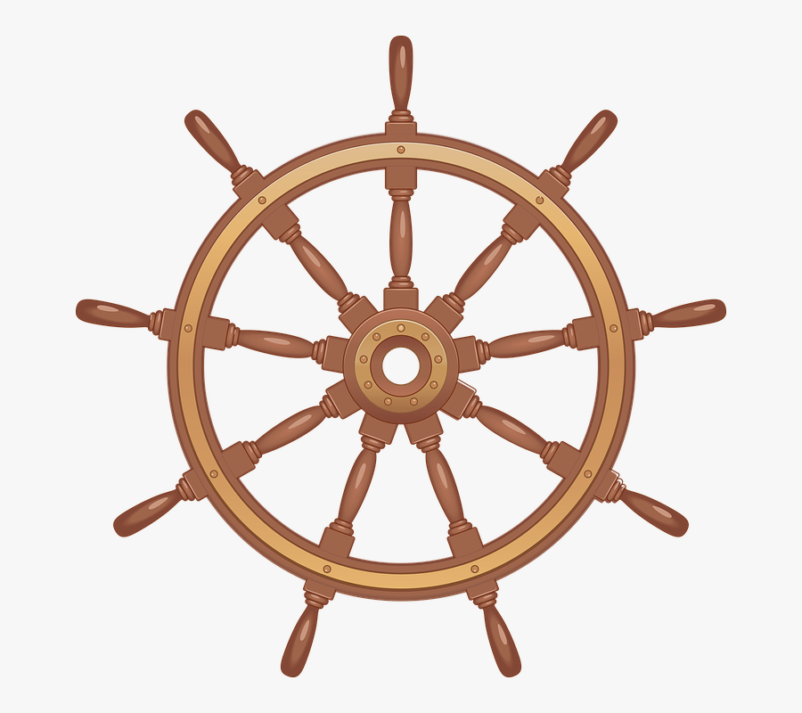 Boat Steering Wheel Transparent Images - Steering Wheel Ship Png, Transparent Clipart