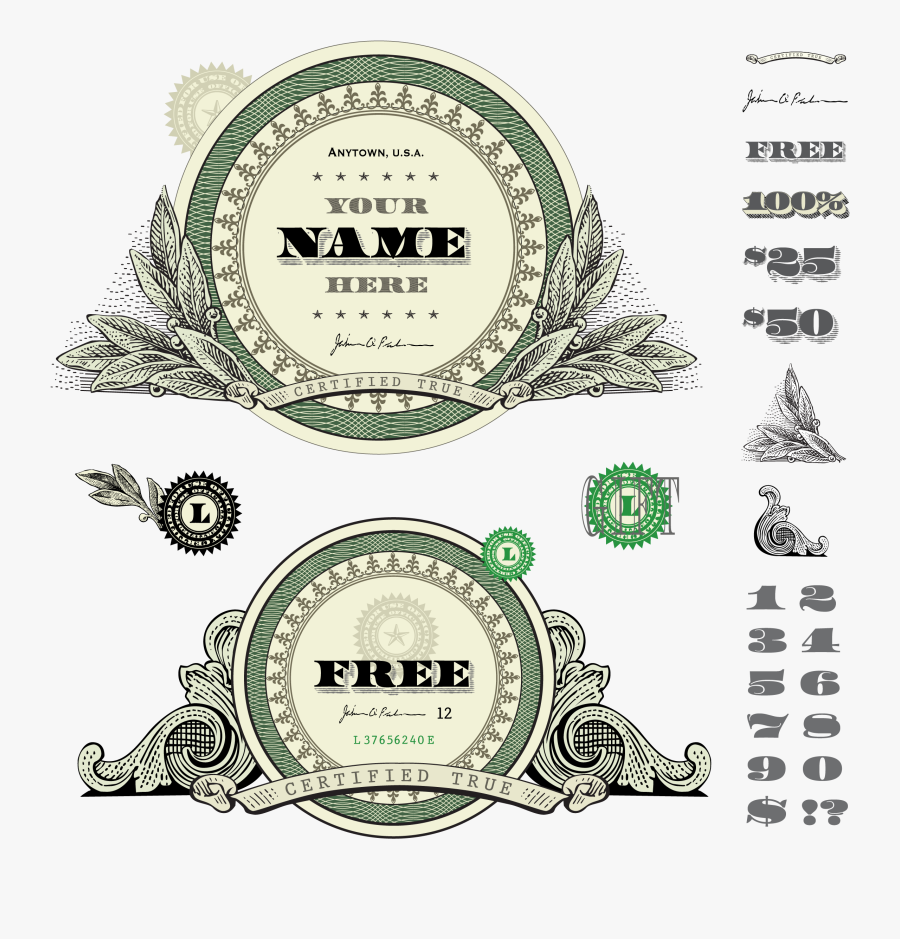 Decorative Elements Finance Money Photography Banknotes - Round Money Frames, Transparent Clipart
