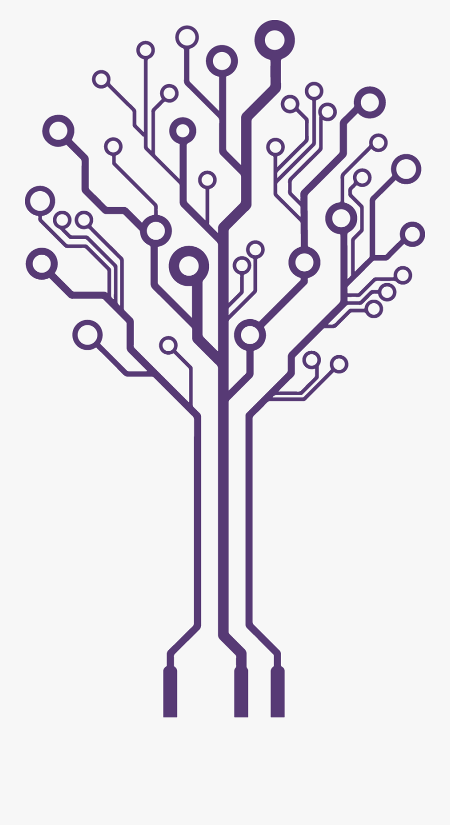 Transparent Circuit Board Clipart - Circuit Board Tree Vector, Transparent Clipart