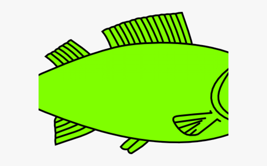 Big Fish Outline Clipart , Png Download - Fish Clipart Black And White Png, Transparent Clipart