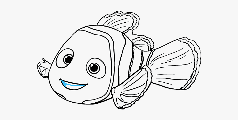 Nemo Fish Png Black And White Transparent Nemo Fish - Black And White Nemo, Transparent Clipart