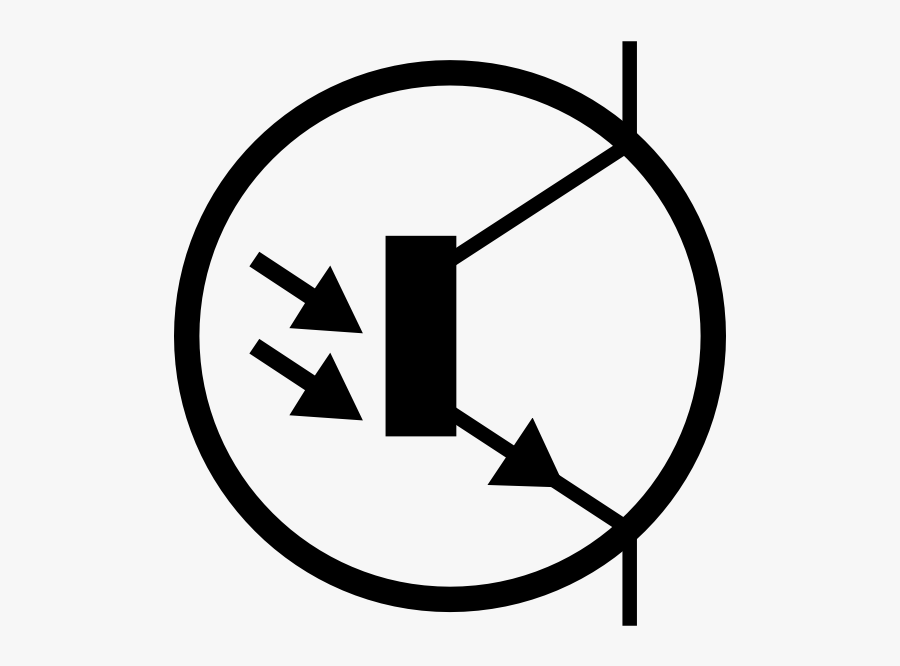 Phototransistor Circuit Symbol, Transparent Clipart
