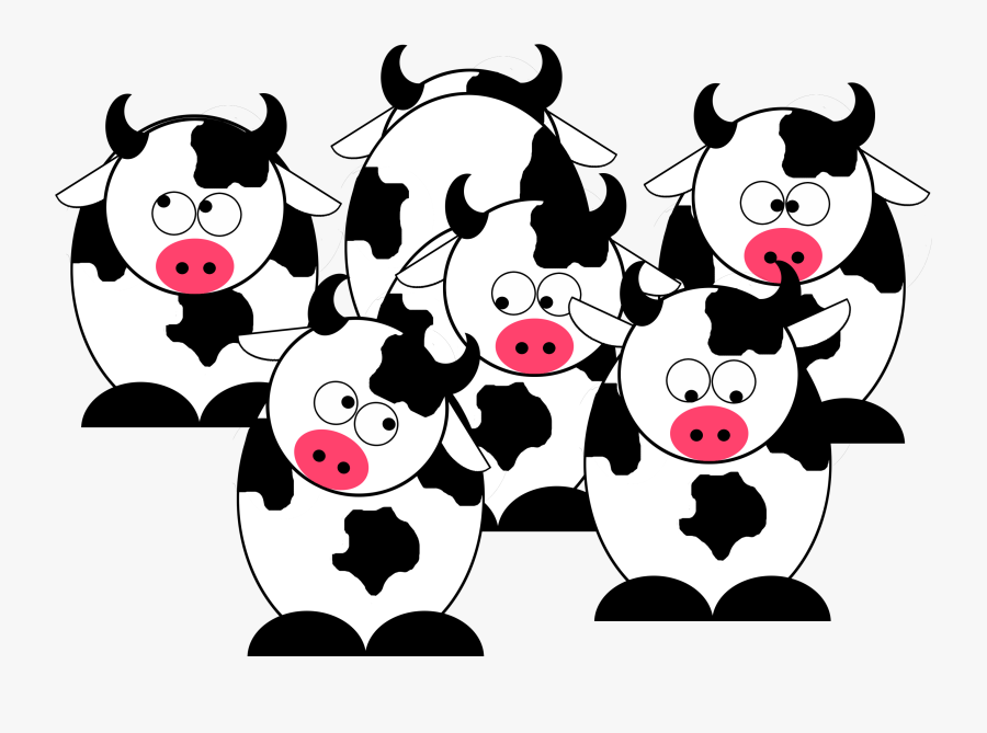 Cow Herd Clipart - Herd Of Cows Clip Art, Transparent Clipart
