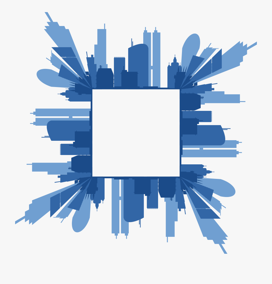 Square Clipart Vector Design Png - Blue Vector Frame Png, Transparent Clipart