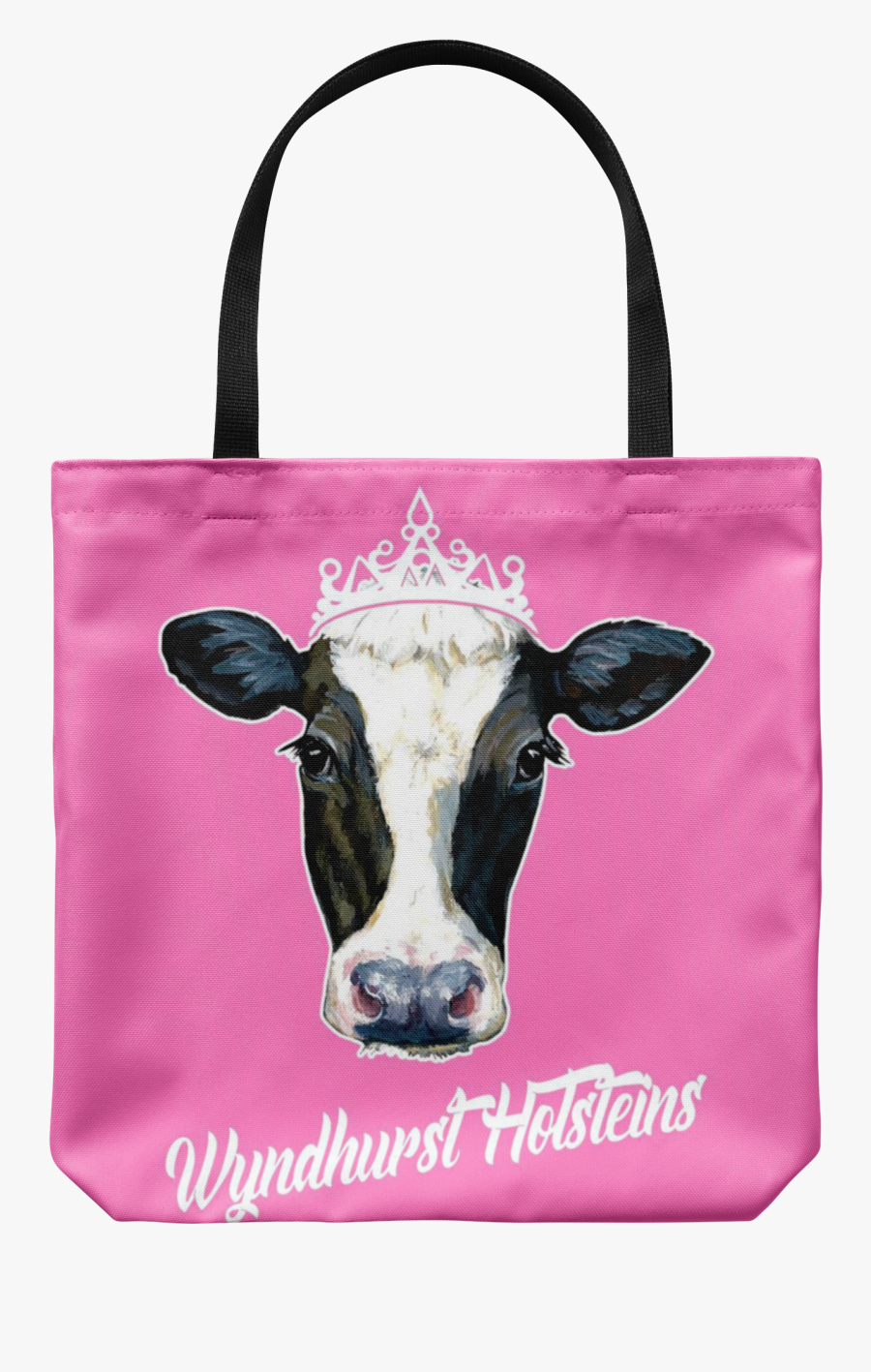 Princess Holstein Tote - Holstein Cow 1 Head And Chest, Transparent Clipart
