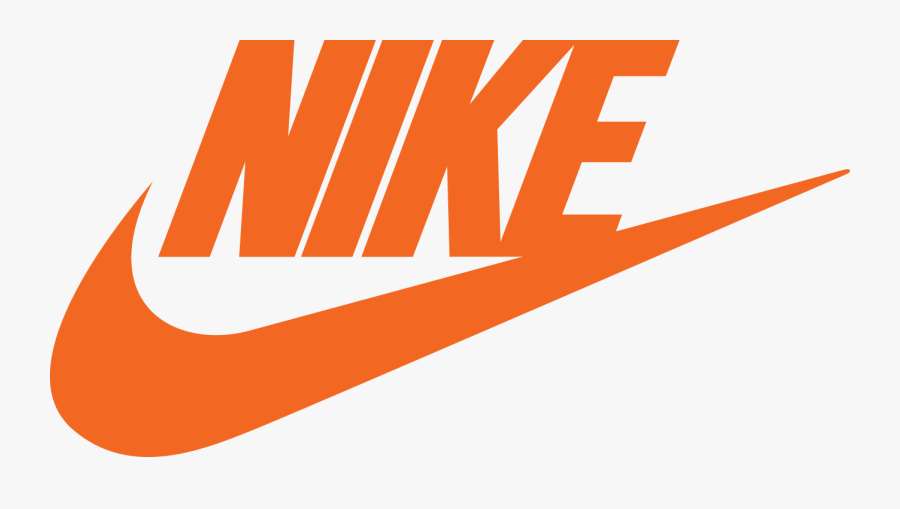 White Nike Logo Orange, Transparent Clipart