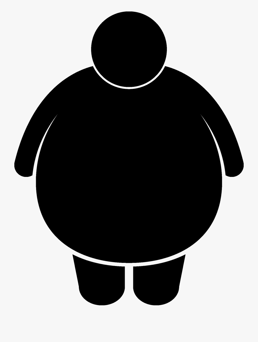 Thoughts Drawing Obesity - Obesity Clipart Black And White, Transparent Clipart