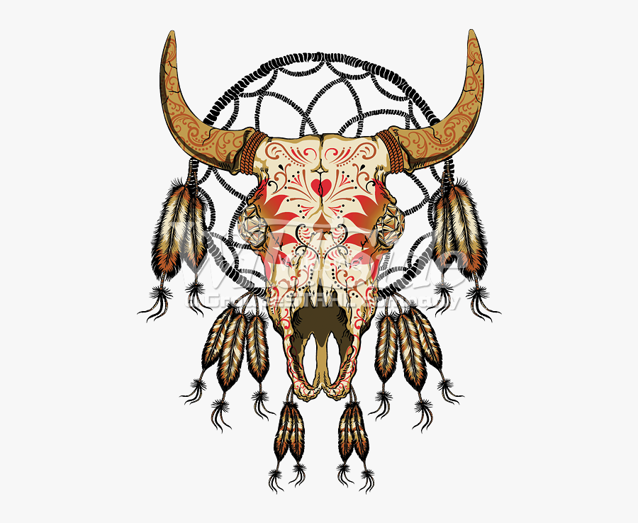 Clip Art Cow Scull - Transparent Background Dream Catcher Clipart, Transparent Clipart
