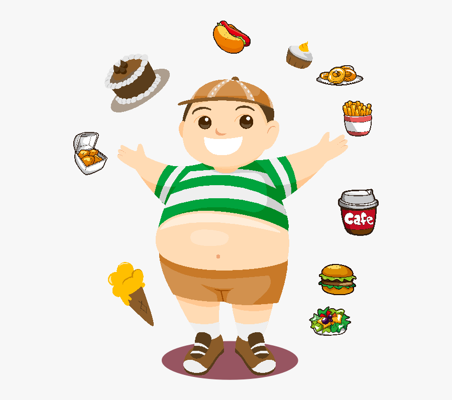 Clip Art Kid Eating Cartoon - No Child Obesity, Transparent Clipart