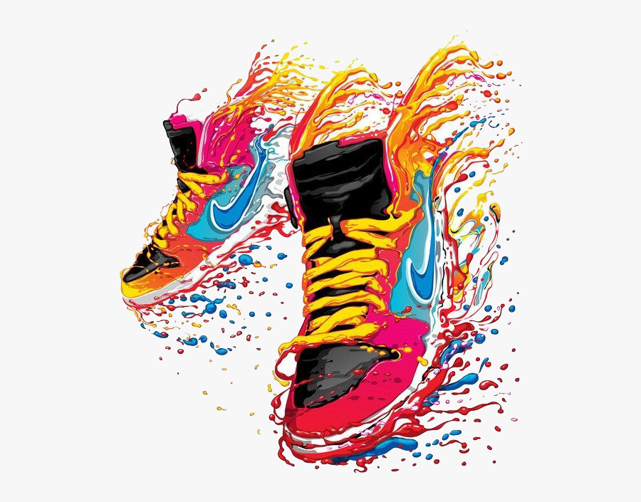T-shirt Watercolor Sneakers Shoes Nike Free Download - Make Nike T Shirt Design, Transparent Clipart