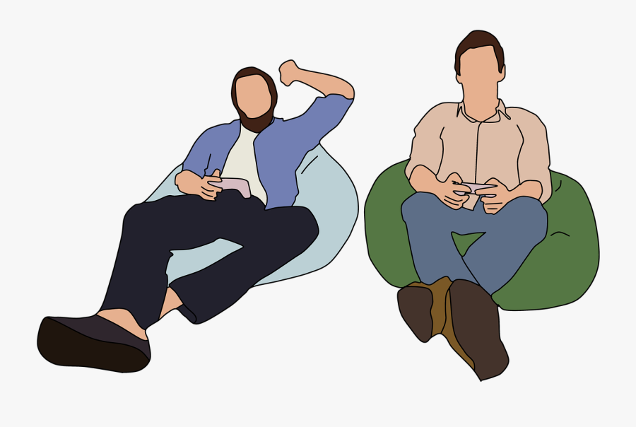 Playstation Games Playing Free Picture - Sitting, Transparent Clipart