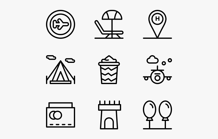 Vacations - Hand Drawn Social Media Icons Png, Transparent Clipart