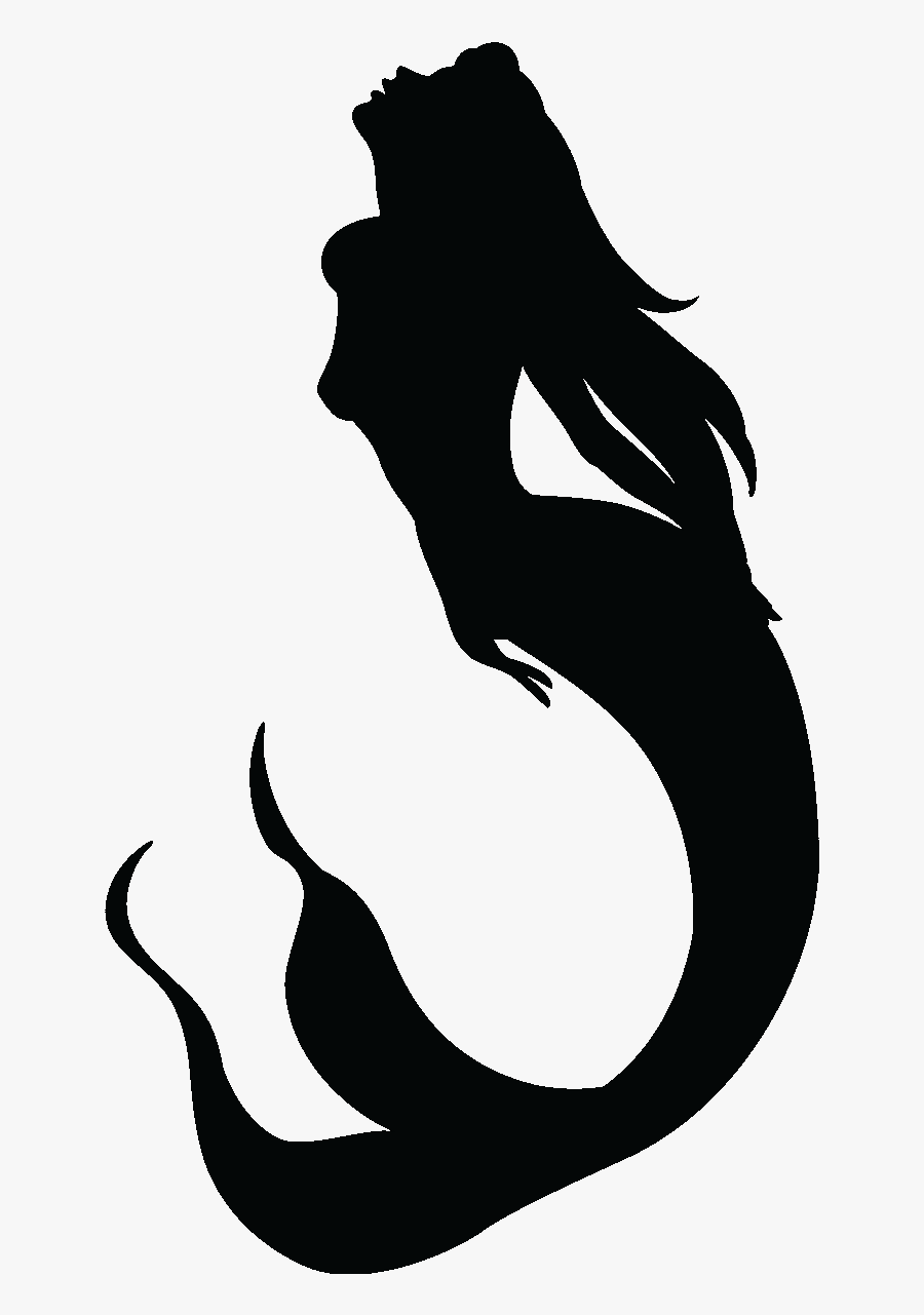 Sticker Bathroom Shower Toilet Wall Decal - Transparent Background Mermaid Silhouette Png, Transparent Clipart