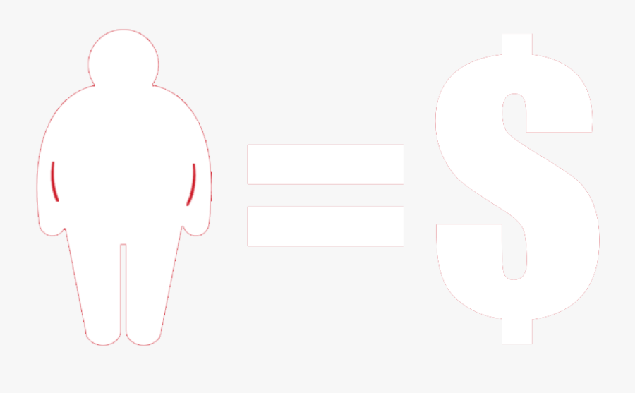 According To The Cdc, We Are Spending 75 Cents Of Every - Money Obesity, Transparent Clipart