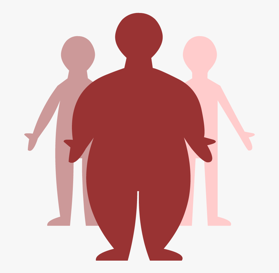 Obesity Icon Red, Transparent Clipart