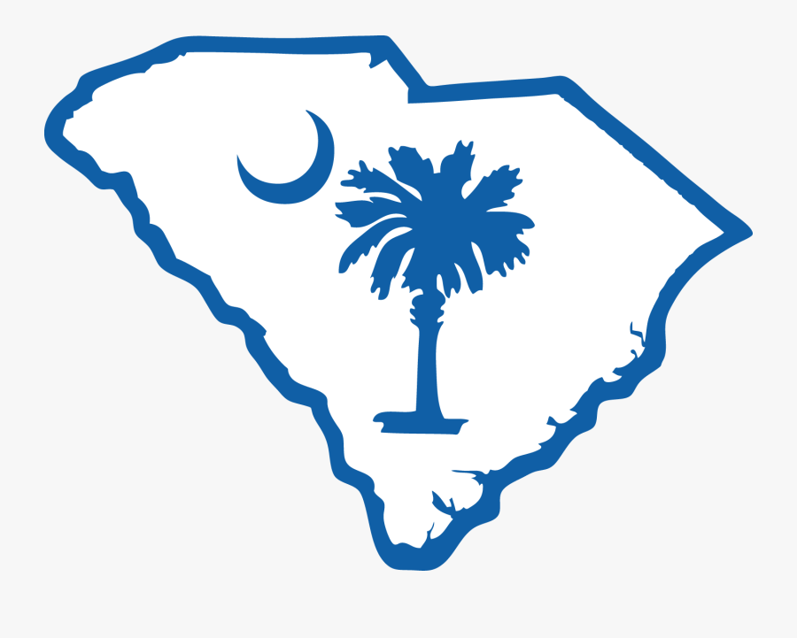 South Carolina Flag Silhouette, Transparent Clipart
