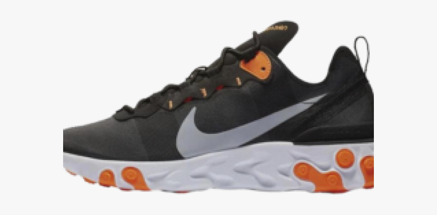 Nike Clipart Air Max 90 - Nike React Element 87 Black Orange, Transparent Clipart